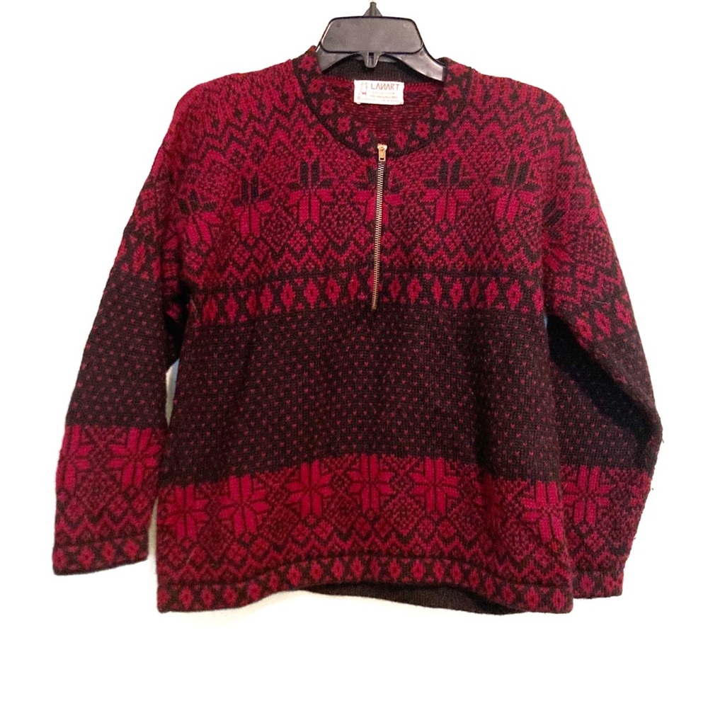 Alpaca wool fair isle sweater
